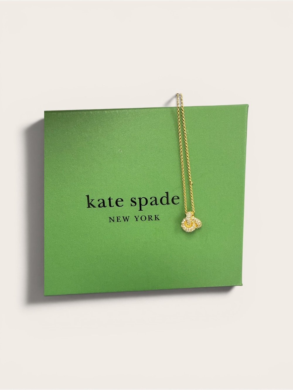 Kate Spade Double Knot Gold Pave Necklace 💛